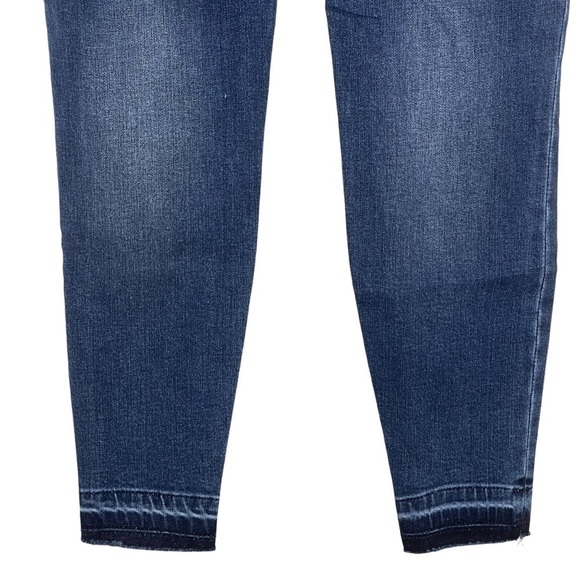 Spanx Jean Ish Leggings Medium High Rise Raw Hem Pull On Pant Ankle Shaping - Picture 8 of 10